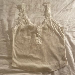 Hippie Rose Croquette White Lace Top
